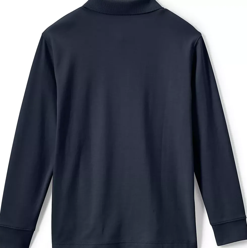 School Uniform Kids Long Sleeve Interlock Polo Shirt