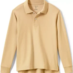School Uniform Kids Long Sleeve Interlock Polo Shirt