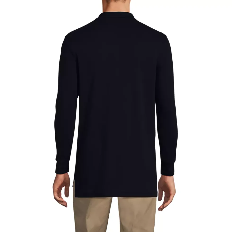School Uniform Kids Long Sleeve Interlock Polo Shirt