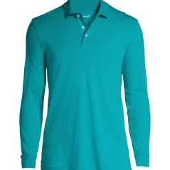 School Uniform Kids Long Sleeve Interlock Polo Shirt