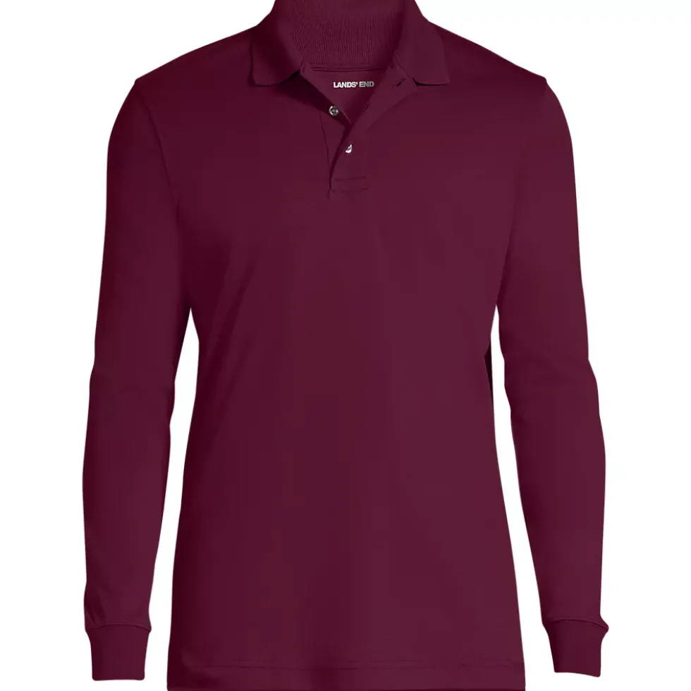 School Uniform Kids Long Sleeve Interlock Polo Shirt