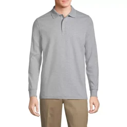 School Uniform Kids Long Sleeve Interlock Polo Shirt