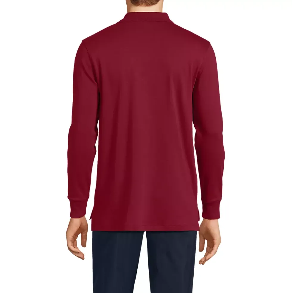 School Uniform Kids Long Sleeve Interlock Polo Shirt