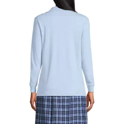 School Uniform Kids Long Sleeve Interlock Polo Shirt