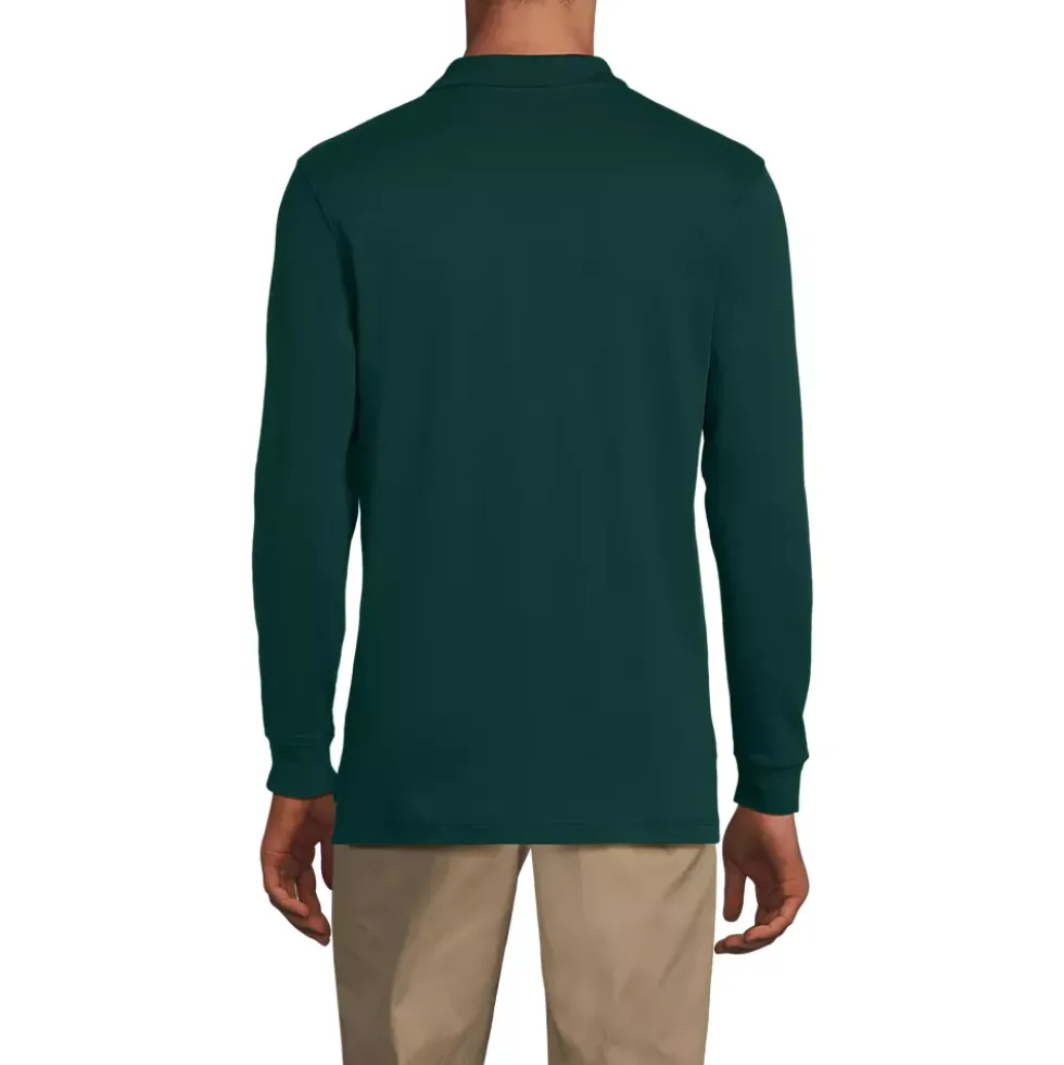 School Uniform Kids Long Sleeve Interlock Polo Shirt