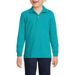 School Uniform Kids Long Sleeve Interlock Polo Shirt