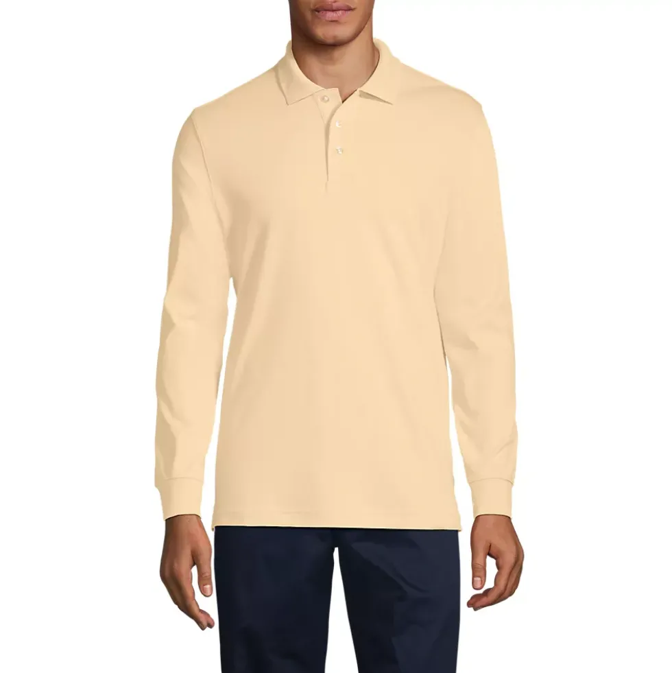 School Uniform Kids Long Sleeve Interlock Polo Shirt