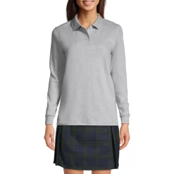 School Uniform Kids Long Sleeve Interlock Polo Shirt