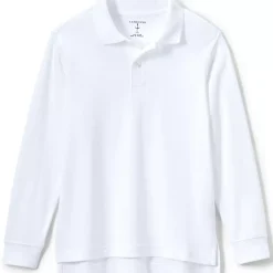 School Uniform Kids Long Sleeve Interlock Polo Shirt