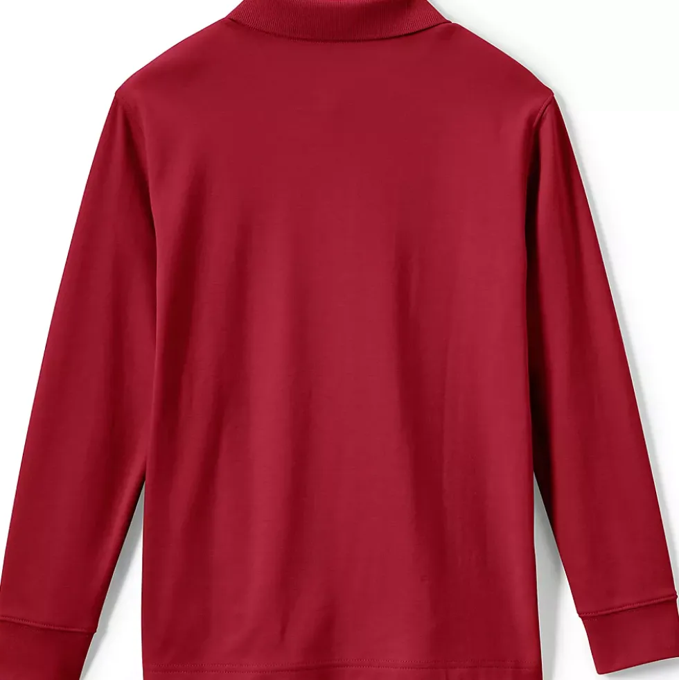 School Uniform Kids Long Sleeve Interlock Polo Shirt