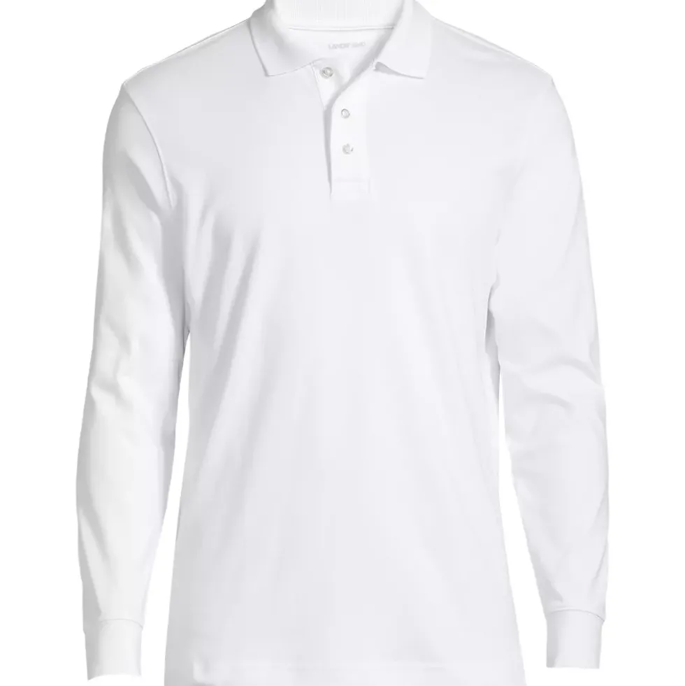 School Uniform Kids Long Sleeve Interlock Polo Shirt