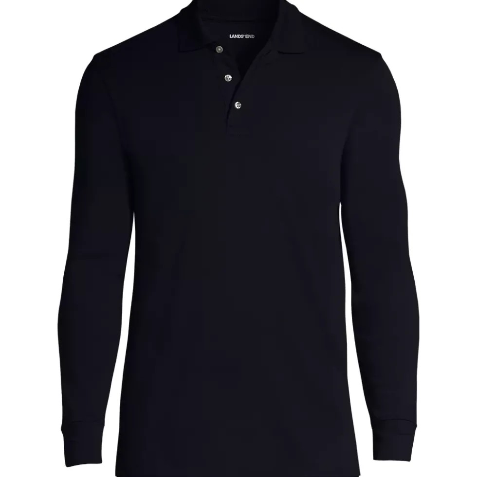School Uniform Kids Long Sleeve Interlock Polo Shirt