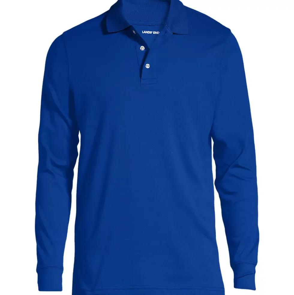 School Uniform Kids Long Sleeve Interlock Polo Shirt