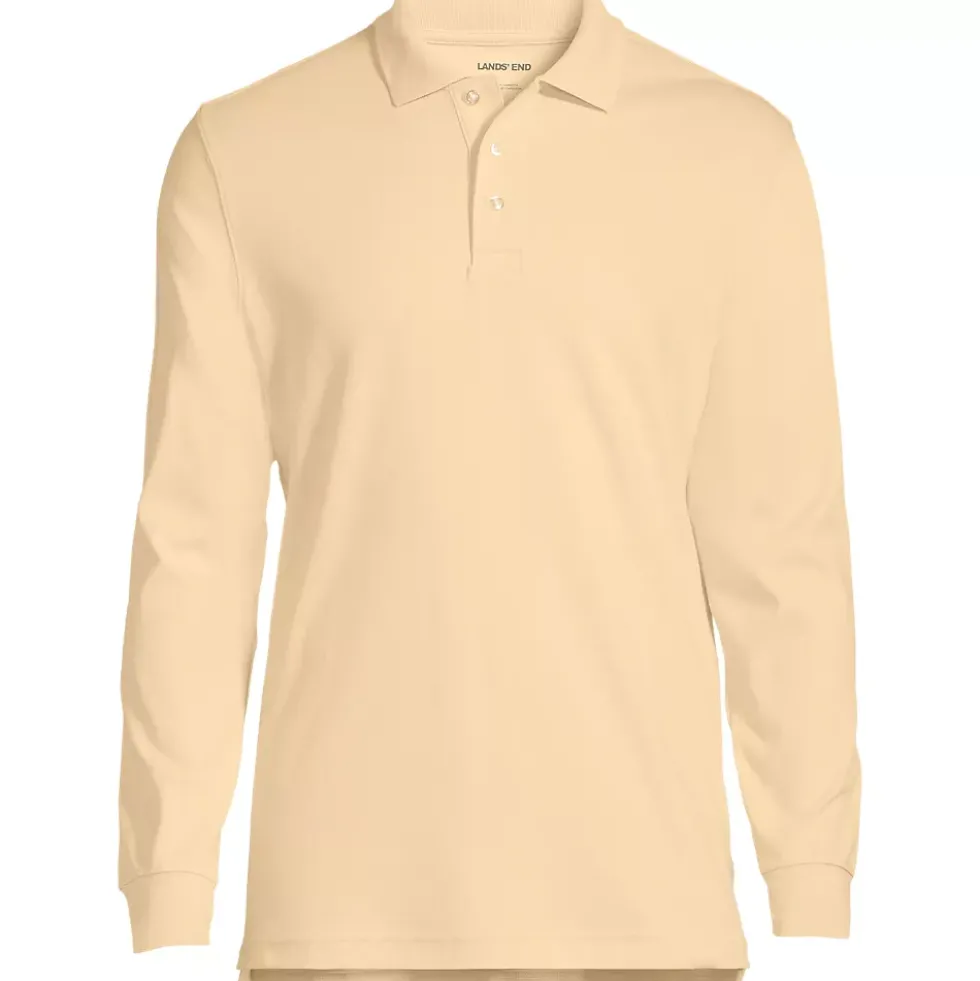 School Uniform Kids Long Sleeve Interlock Polo Shirt