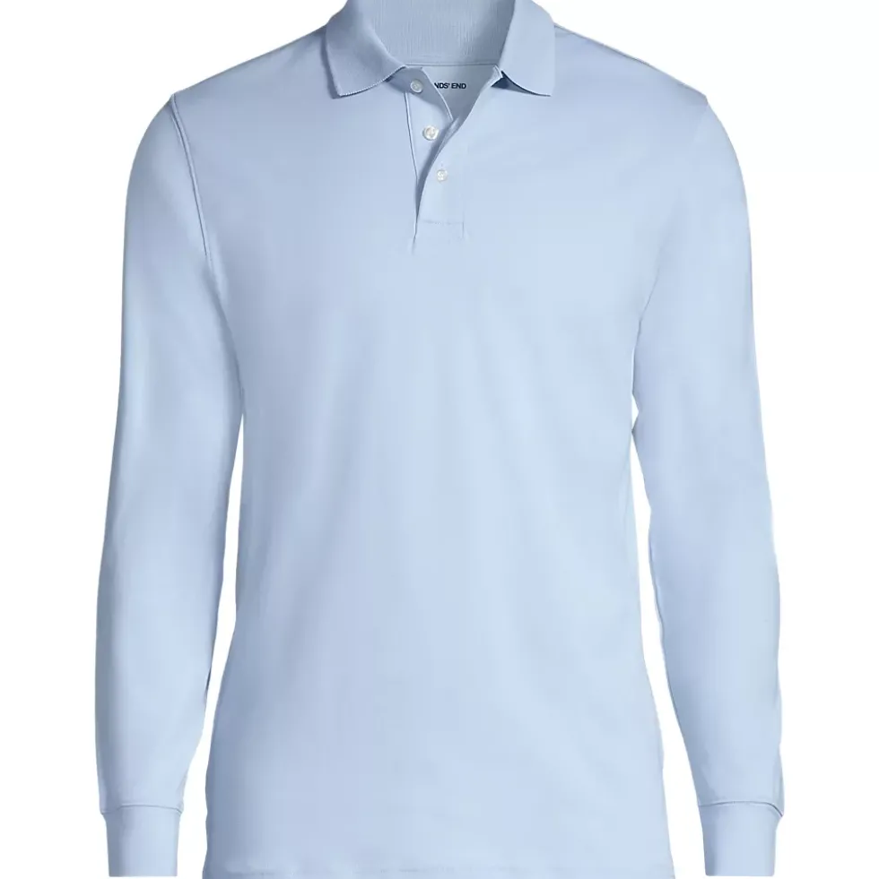 School Uniform Kids Long Sleeve Interlock Polo Shirt