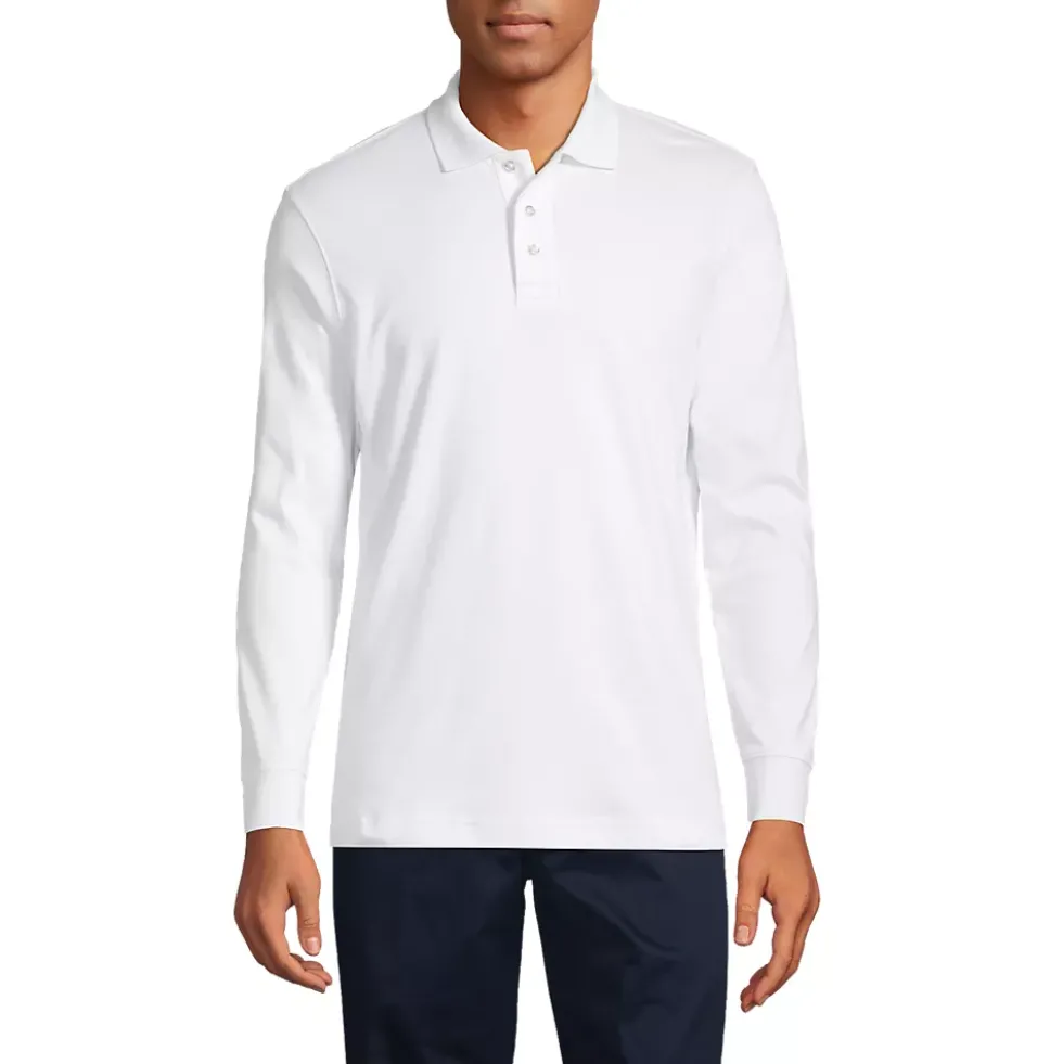 School Uniform Kids Long Sleeve Interlock Polo Shirt