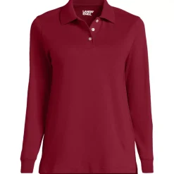 School Uniform Kids Long Sleeve Interlock Polo Shirt