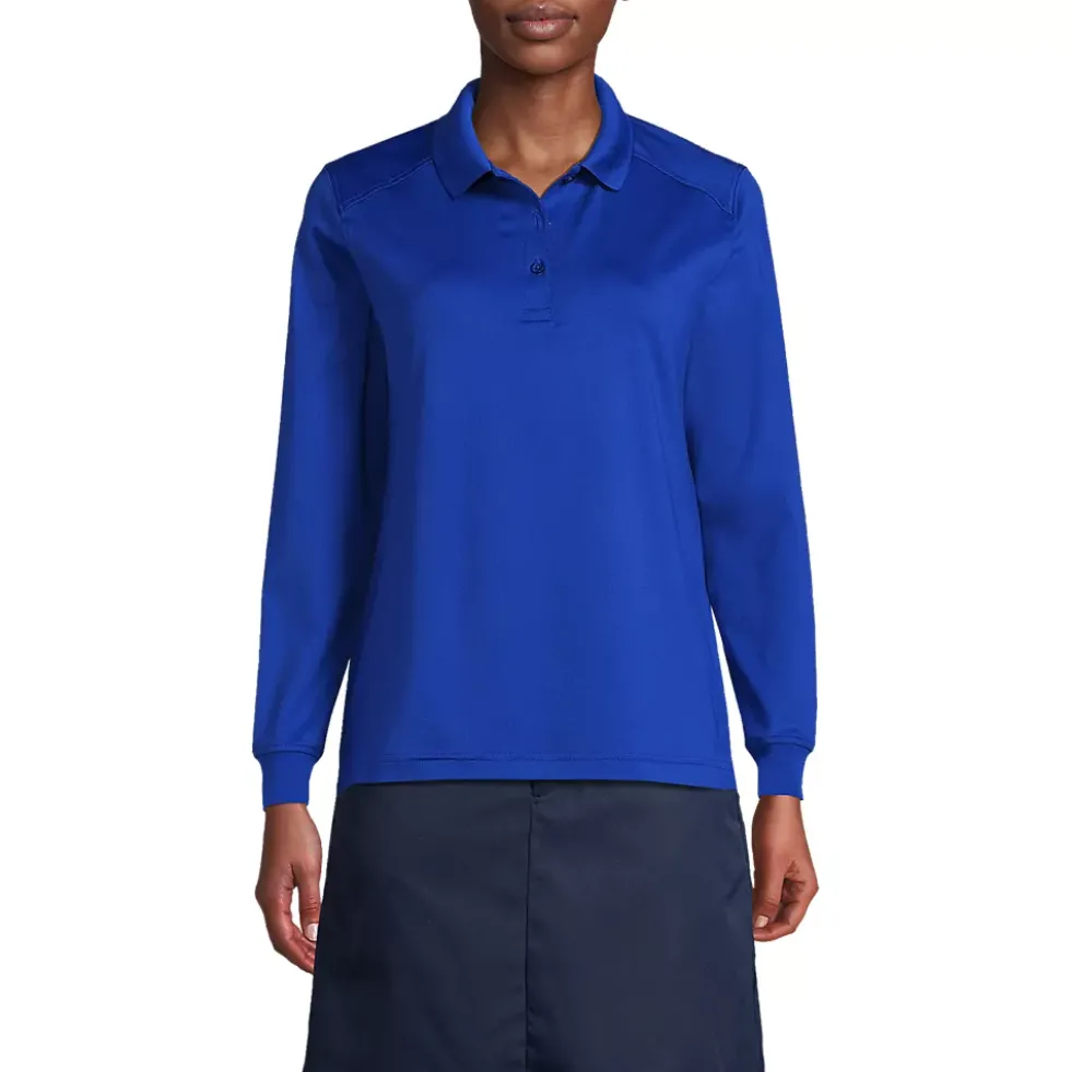School Uniform Kids Long Sleeve Rapid Dry Polo Shirt