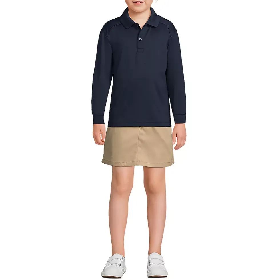 School Uniform Kids Long Sleeve Rapid Dry Polo Shirt