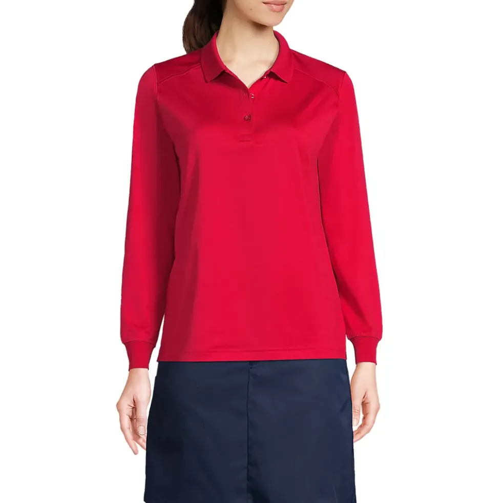 School Uniform Kids Long Sleeve Rapid Dry Polo Shirt
