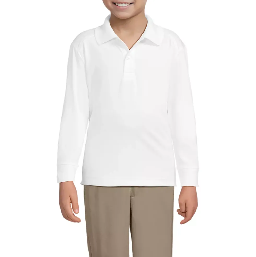 School Uniform Kids Long Sleeve Rapid Dry Polo Shirt