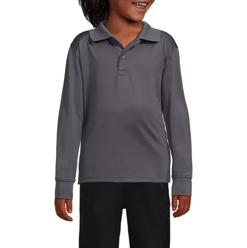 School Uniform Kids Long Sleeve Rapid Dry Polo Shirt
