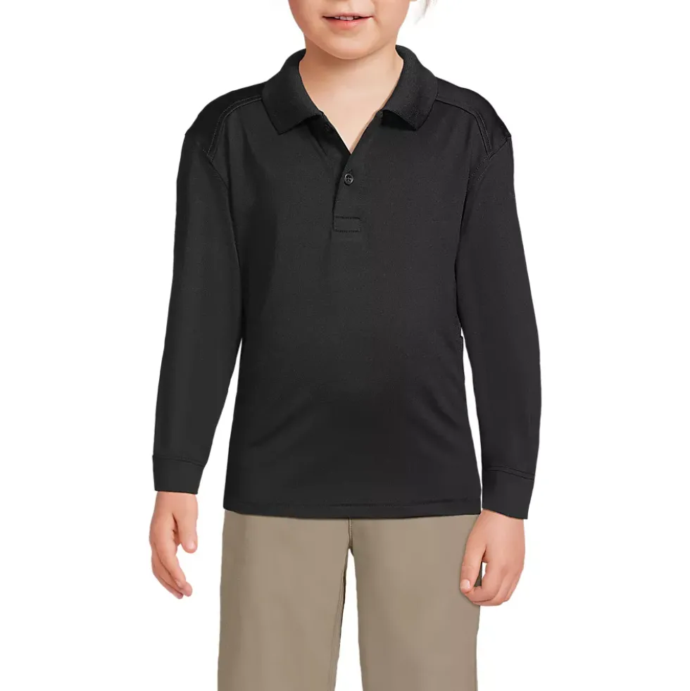School Uniform Kids Long Sleeve Rapid Dry Polo Shirt