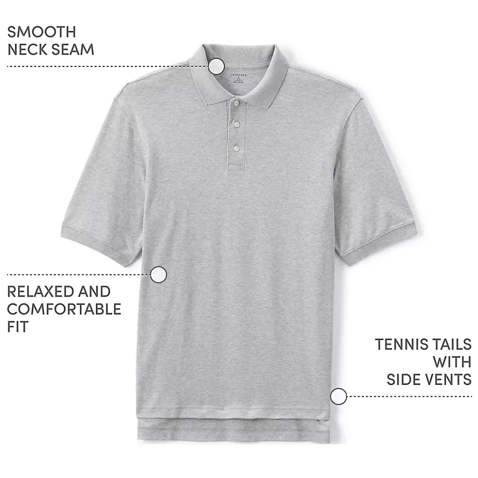 School Uniform Kids Short Sleeve Interlock Polo Shirt