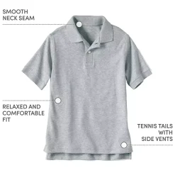 School Uniform Kids Short Sleeve Interlock Polo Shirt
