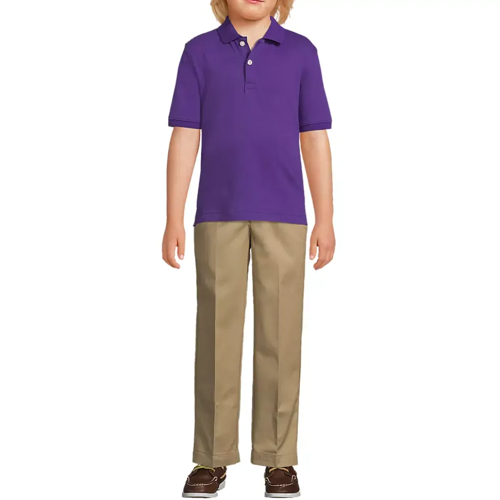 School Uniform Kids Short Sleeve Interlock Polo Shirt