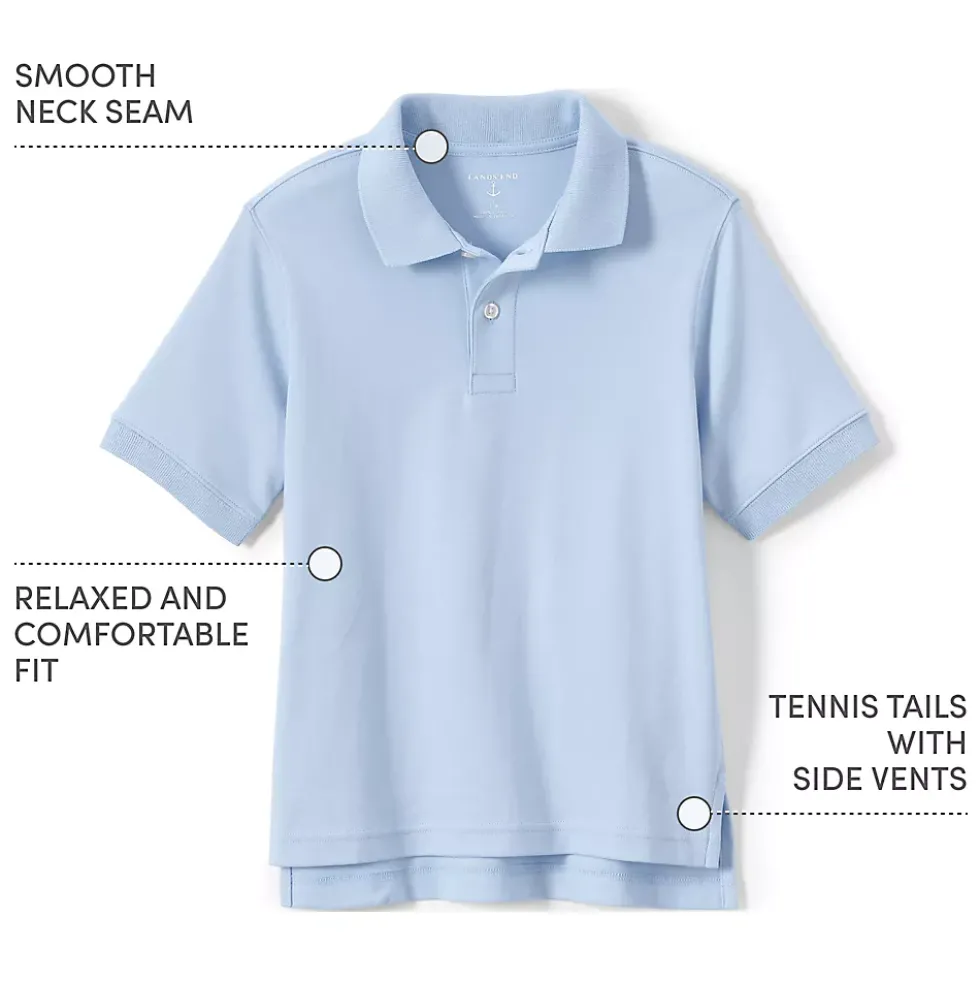 School Uniform Kids Short Sleeve Interlock Polo Shirt