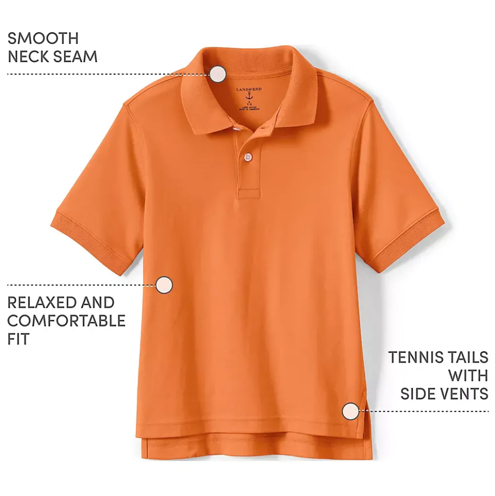 School Uniform Kids Short Sleeve Interlock Polo Shirt