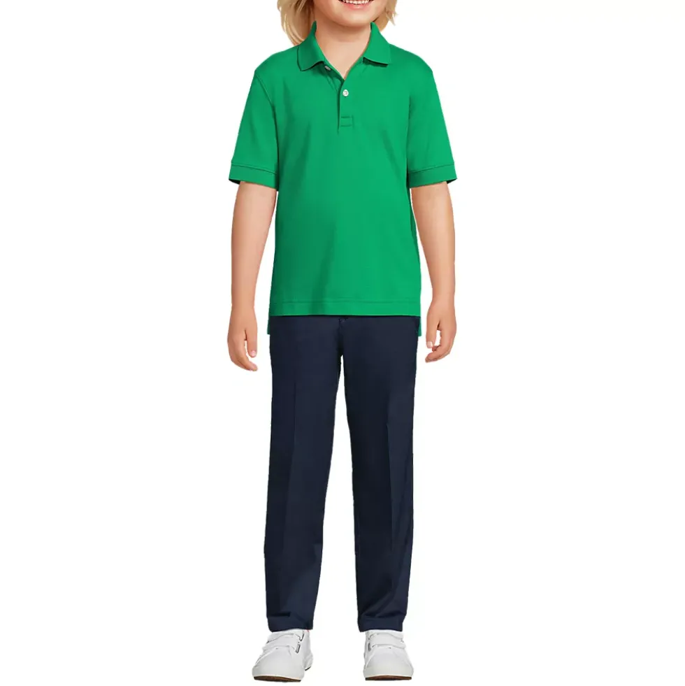 School Uniform Kids Short Sleeve Interlock Polo Shirt