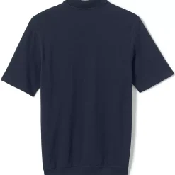 School Uniform Kids Short Sleeve Banded Bottom Polo Shirt