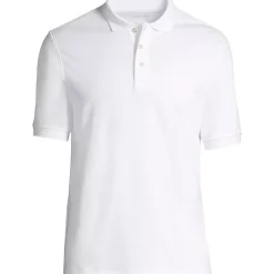 School Uniform Men's Banded Cuff Short Sleeve Supima Cotton Polo Shirt