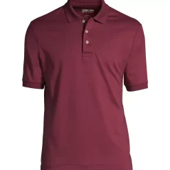 School Uniform Men's Banded Cuff Short Sleeve Supima Cotton Polo Shirt