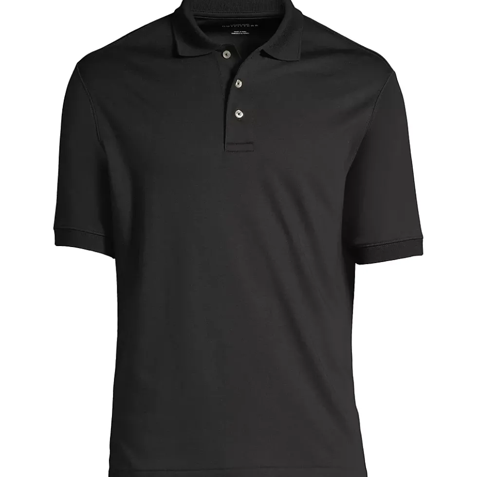 School Uniform Men's Banded Cuff Short Sleeve Supima Cotton Polo Shirt