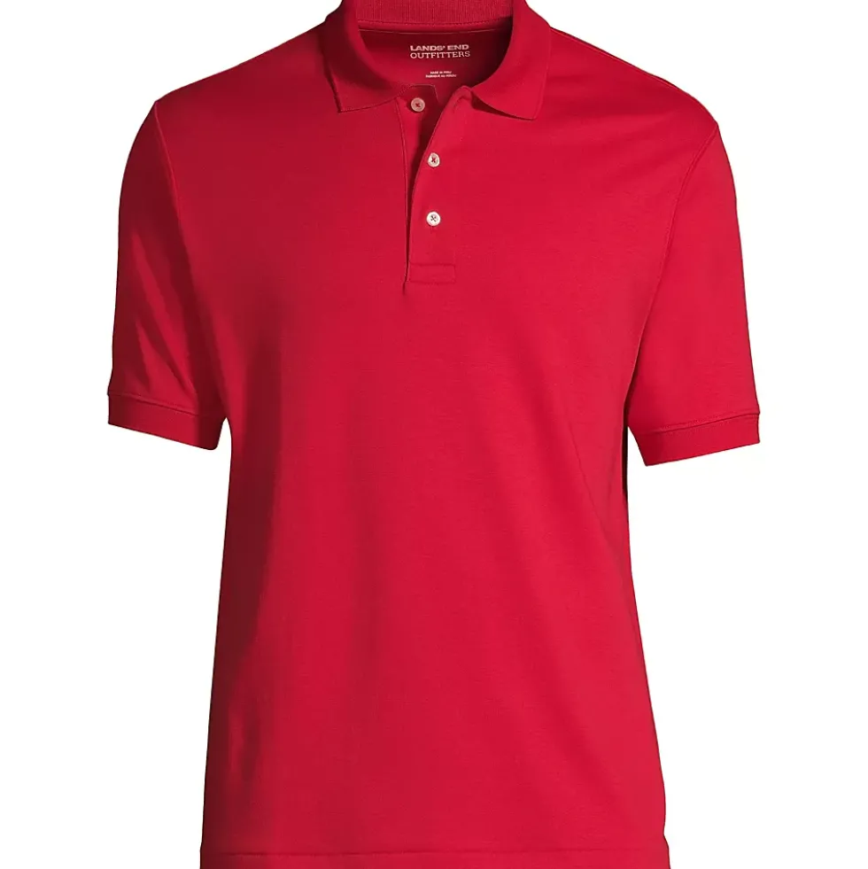 School Uniform Men's Banded Cuff Short Sleeve Supima Cotton Polo Shirt