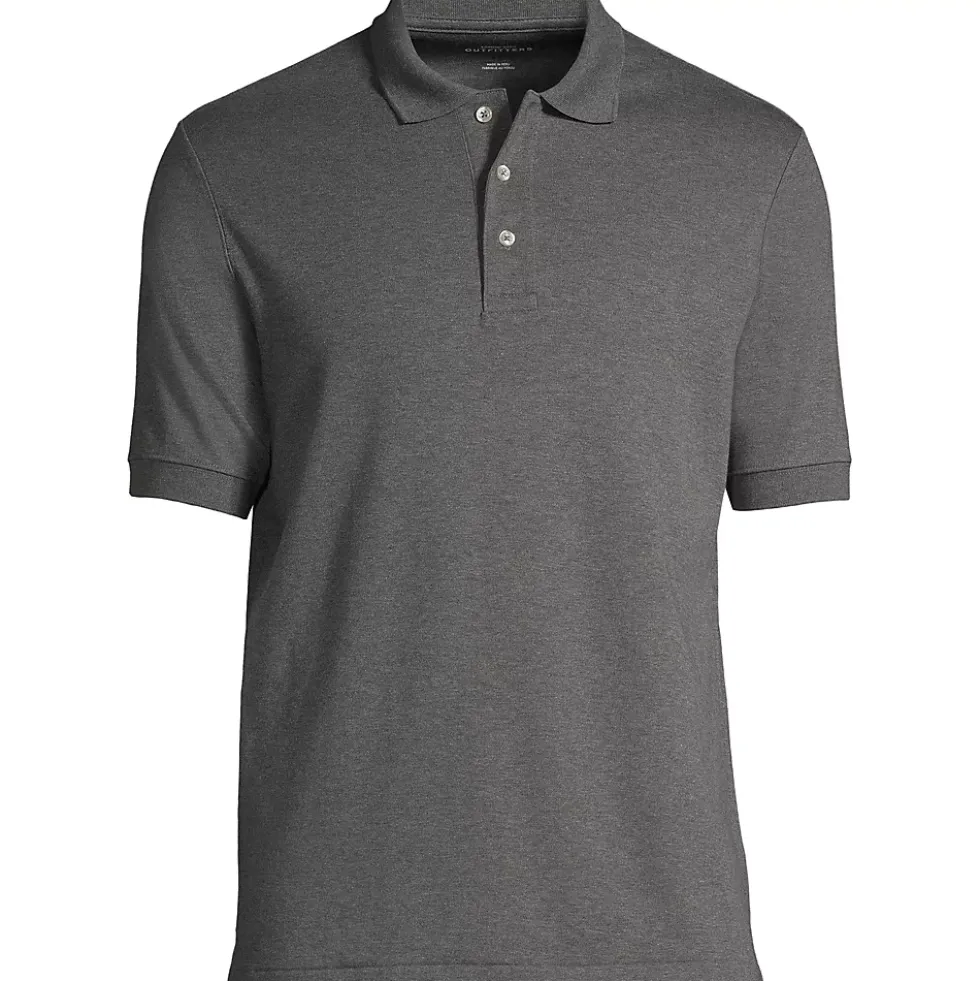 School Uniform Men's Banded Cuff Short Sleeve Supima Cotton Polo Shirt