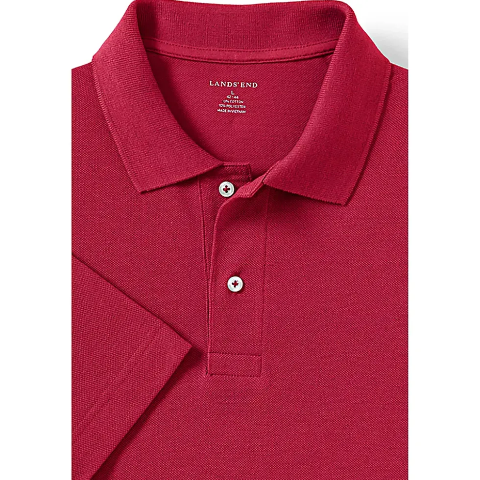 School Uniform Men's Big Short Sleeve Mesh Polo Shirt