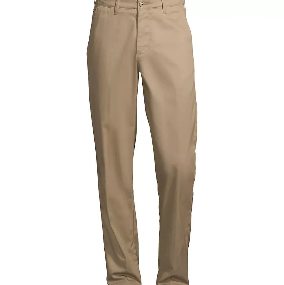 School Uniform Men's Big Traditional Fit Plain Front Chino Pants