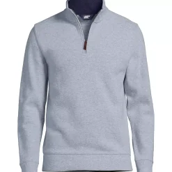 School Uniform Men's French Rib Quarter Zip Pullover Shirt