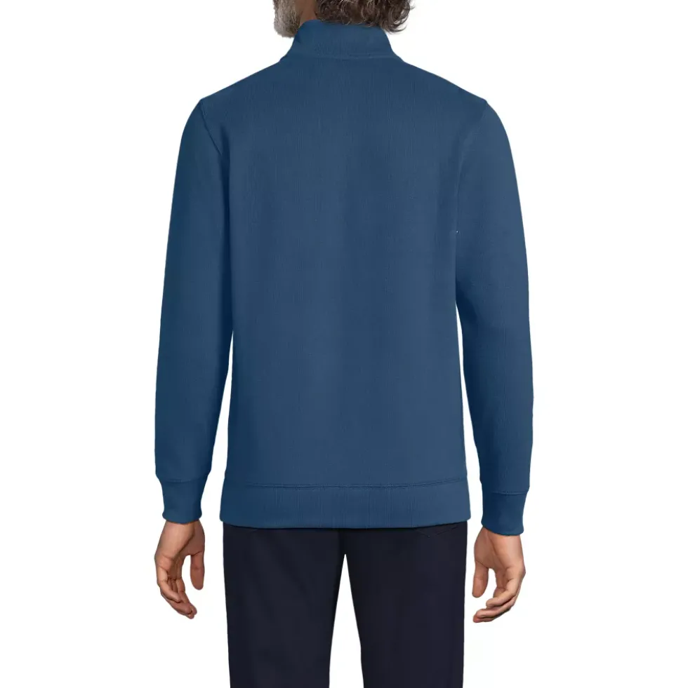 School Uniform Men's French Rib Quarter Zip Pullover Shirt