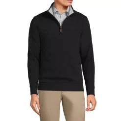 School Uniform Men's French Rib Quarter Zip Pullover Shirt