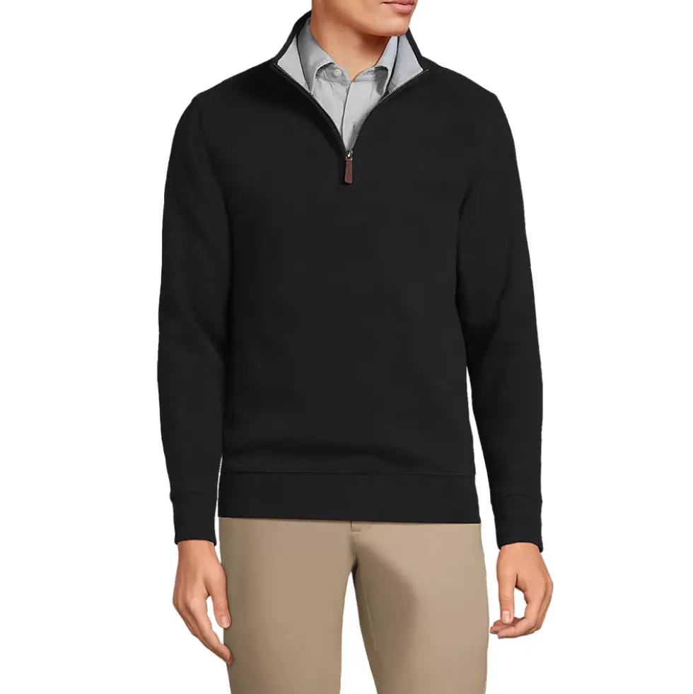 School Uniform Men's French Rib Quarter Zip Pullover Shirt