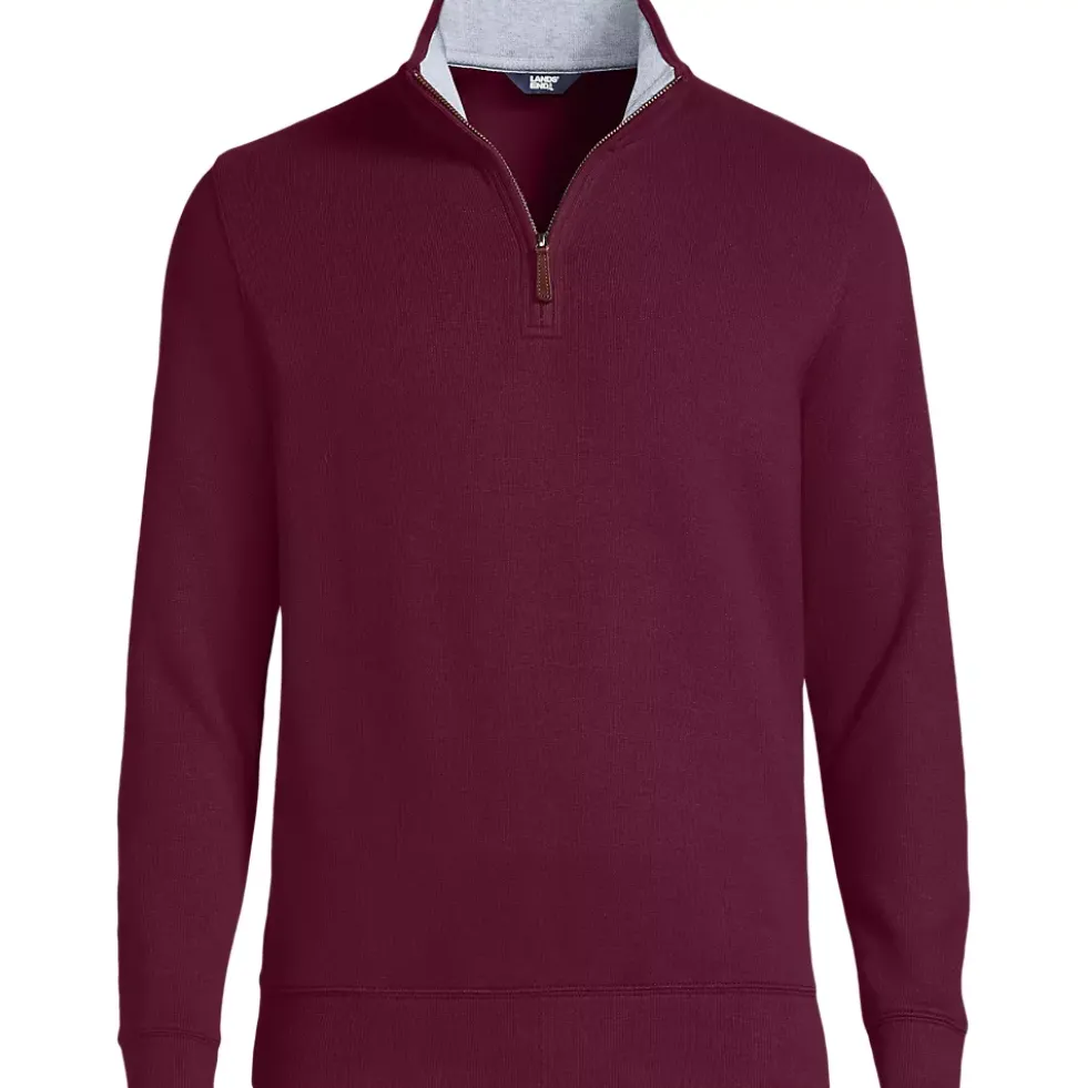 School Uniform Men's French Rib Quarter Zip Pullover Shirt