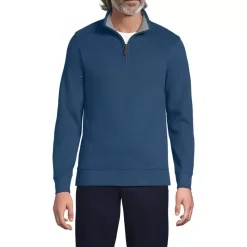 School Uniform Men's French Rib Quarter Zip Pullover Shirt