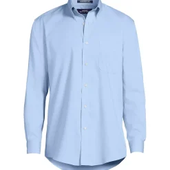 School Uniform Men's Long Sleeve Buttondown No Iron Pinpoint Shirt