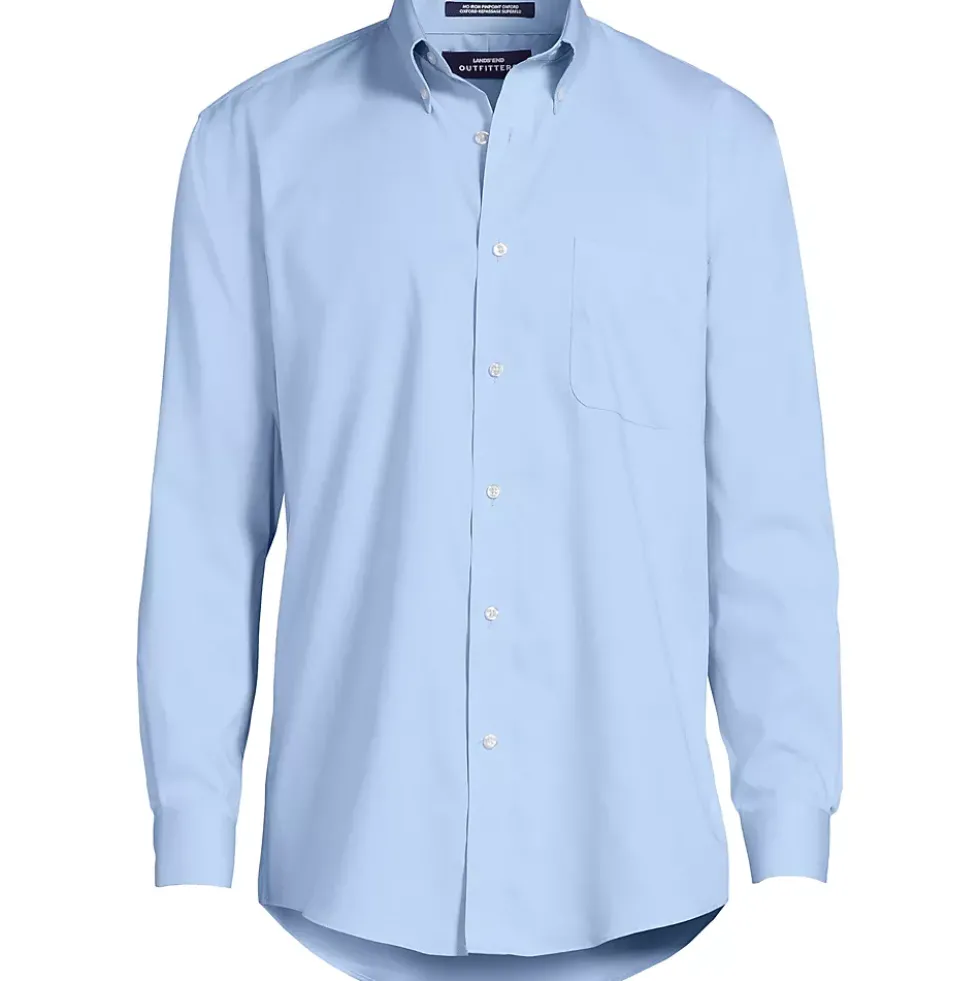 School Uniform Men's Long Sleeve Buttondown No Iron Pinpoint Shirt
