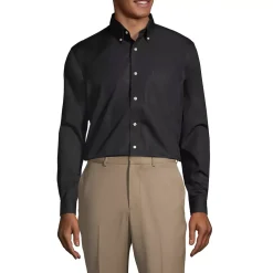 School Uniform Men's Long Sleeve Buttondown No Iron Broadcloth Shirt
